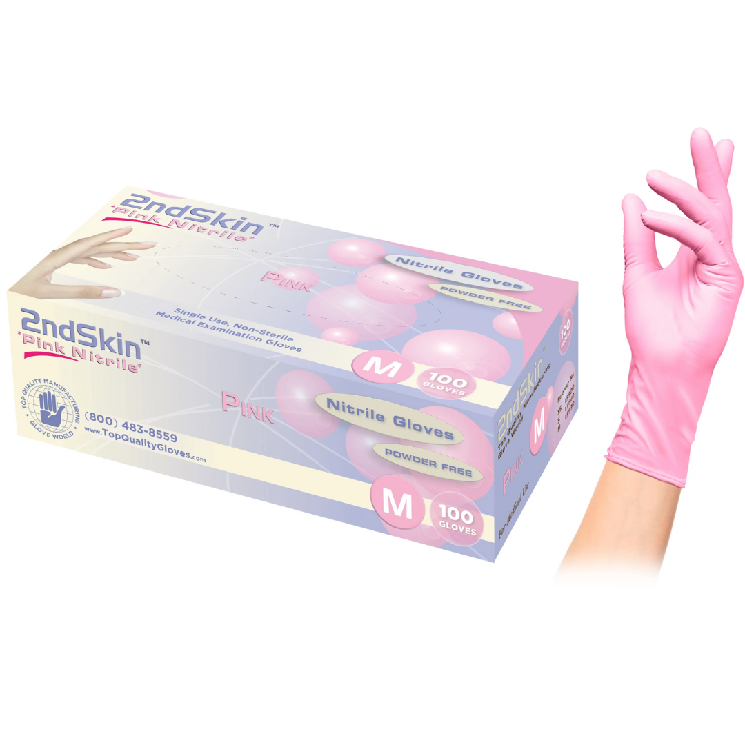 2nd Skin Pink™ Gloves (Nitrile) 20 Count