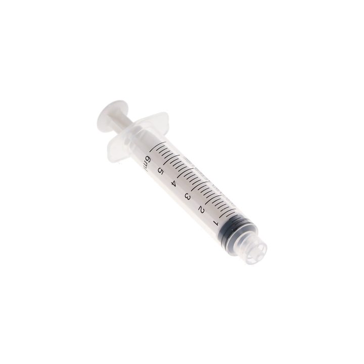 Disposable Luer Lock Syringes, Plastic, 6 cc, 100/Pk
