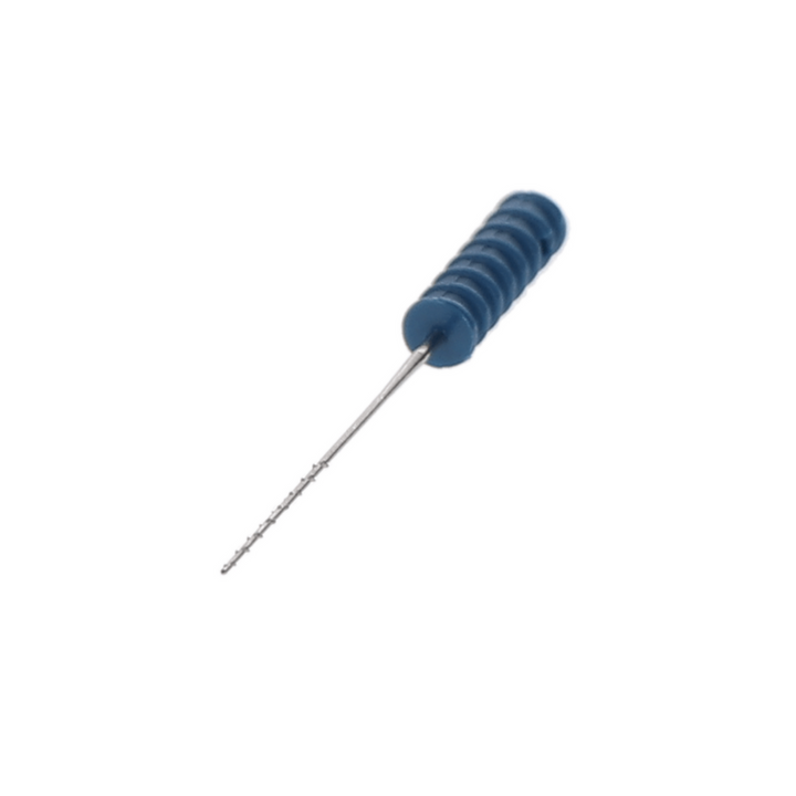 Barbed Broaches, 21 mm, # 4, Sterile, Fine, Blue, 10/Pk