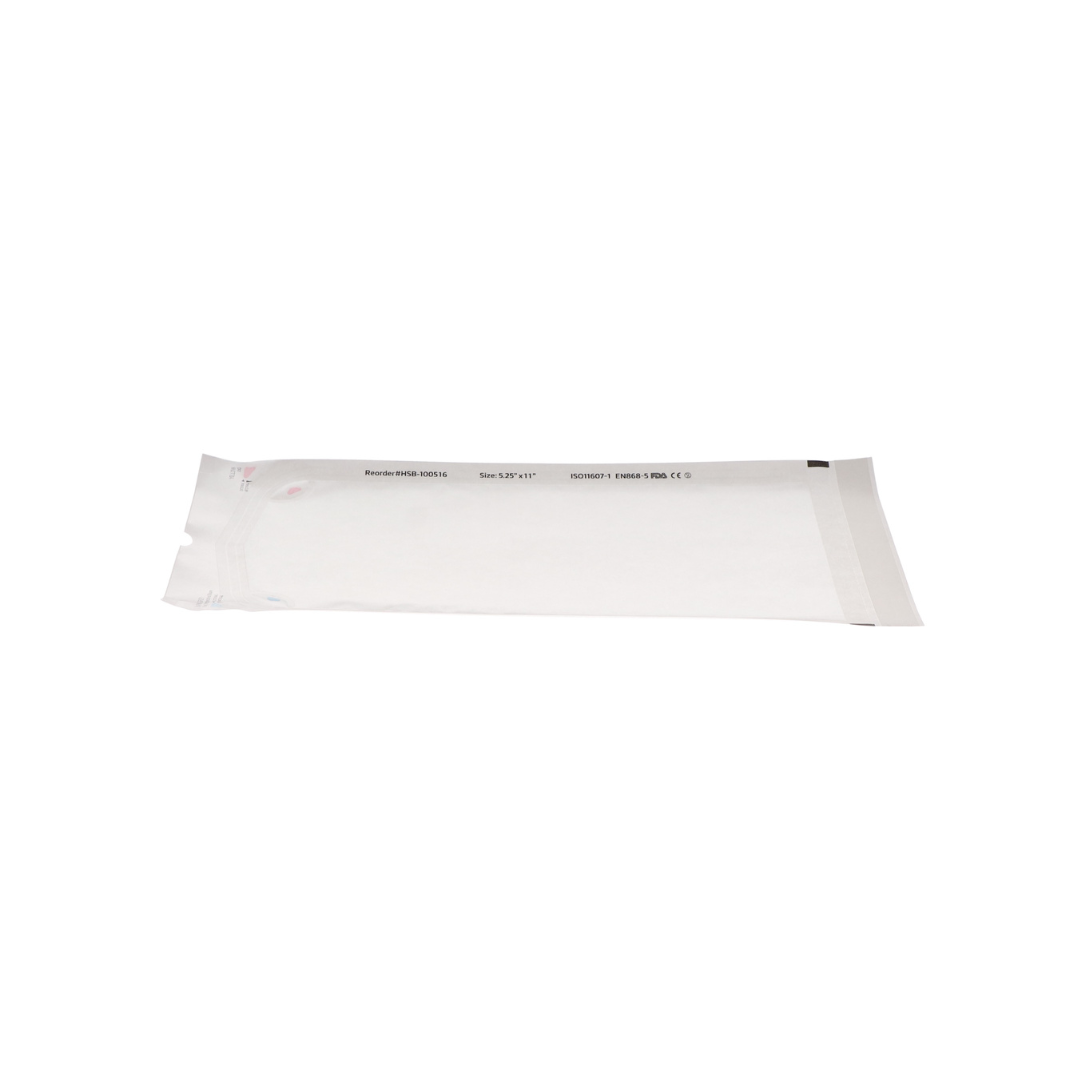 Sterilization Pouch, Class 4, Self-Sealing, Clear, 5.25" x 11", 200/Pk