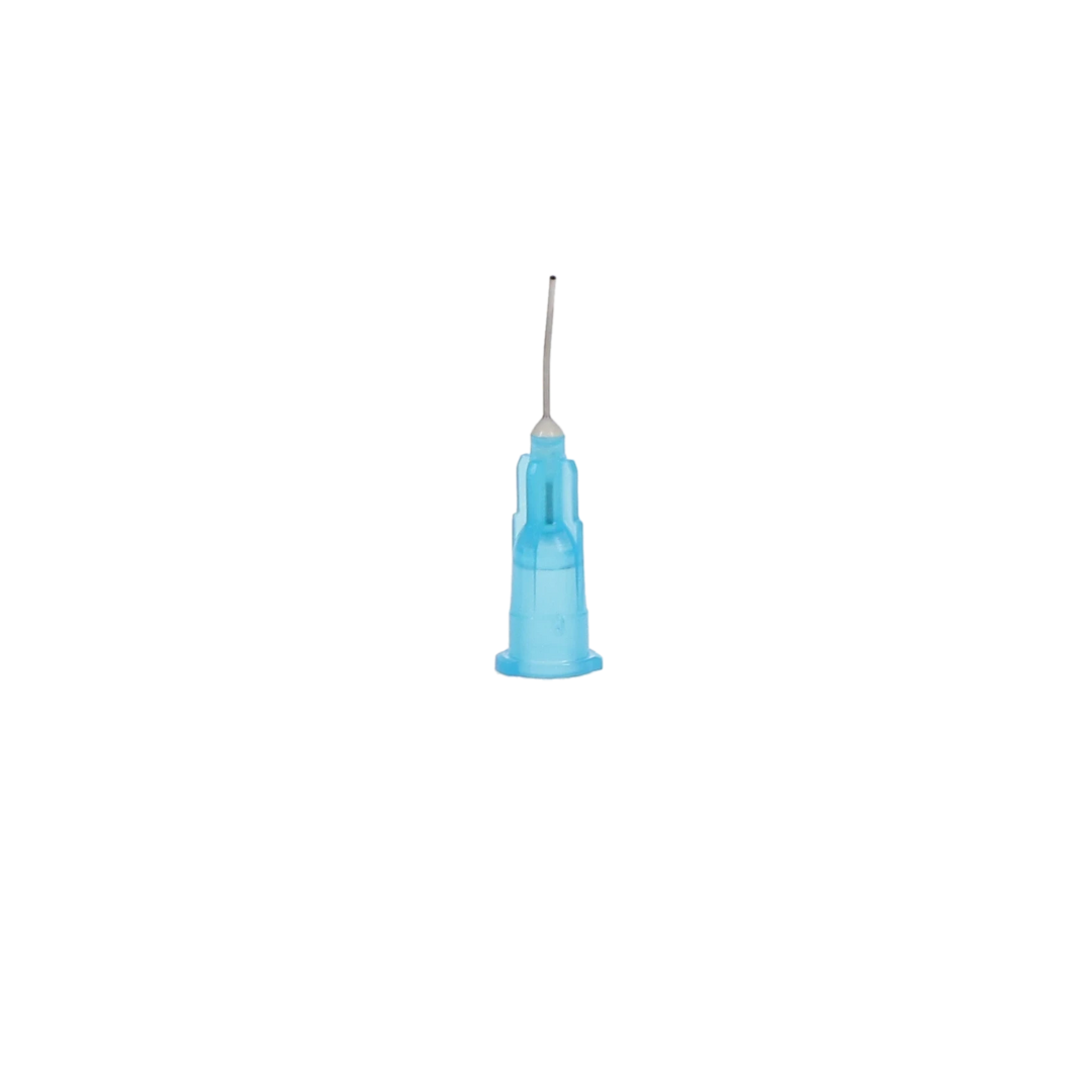 Pre-Bent Applicator Tips, 25 Ga, Blue (Etch), 100/Pk