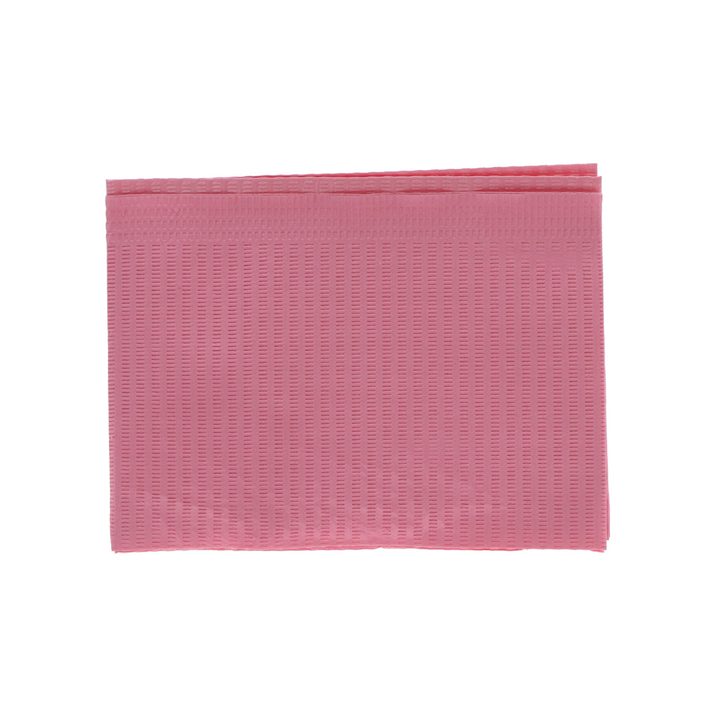 Disposable Bibs, 3+1 Ply, 13" x 18", Dusty Rose, 500/Pk