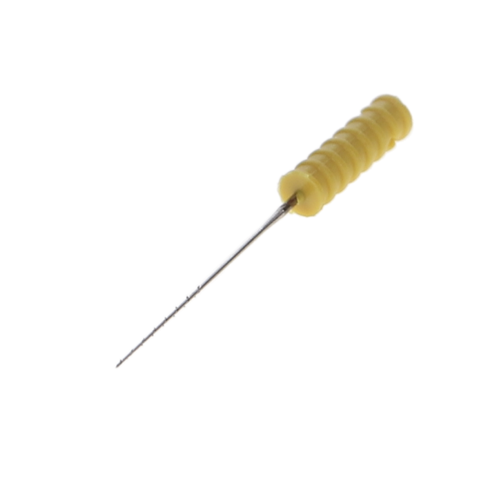 Barbed Broaches, 21 mm, # 2, Sterile, XX-Fine, Yellow, 10/Pk