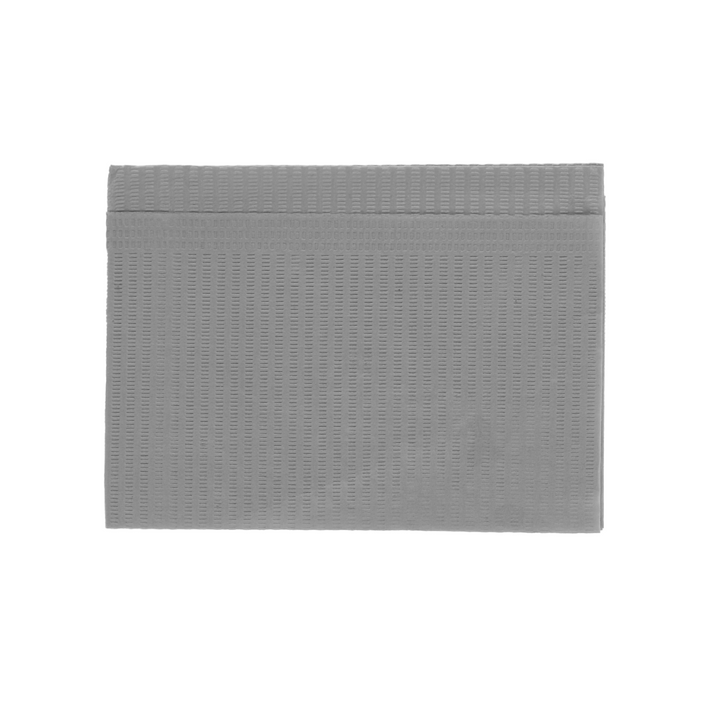 Disposable Bibs, 3+1 Ply, 13" x 18", Silver Gray, 500/Pk