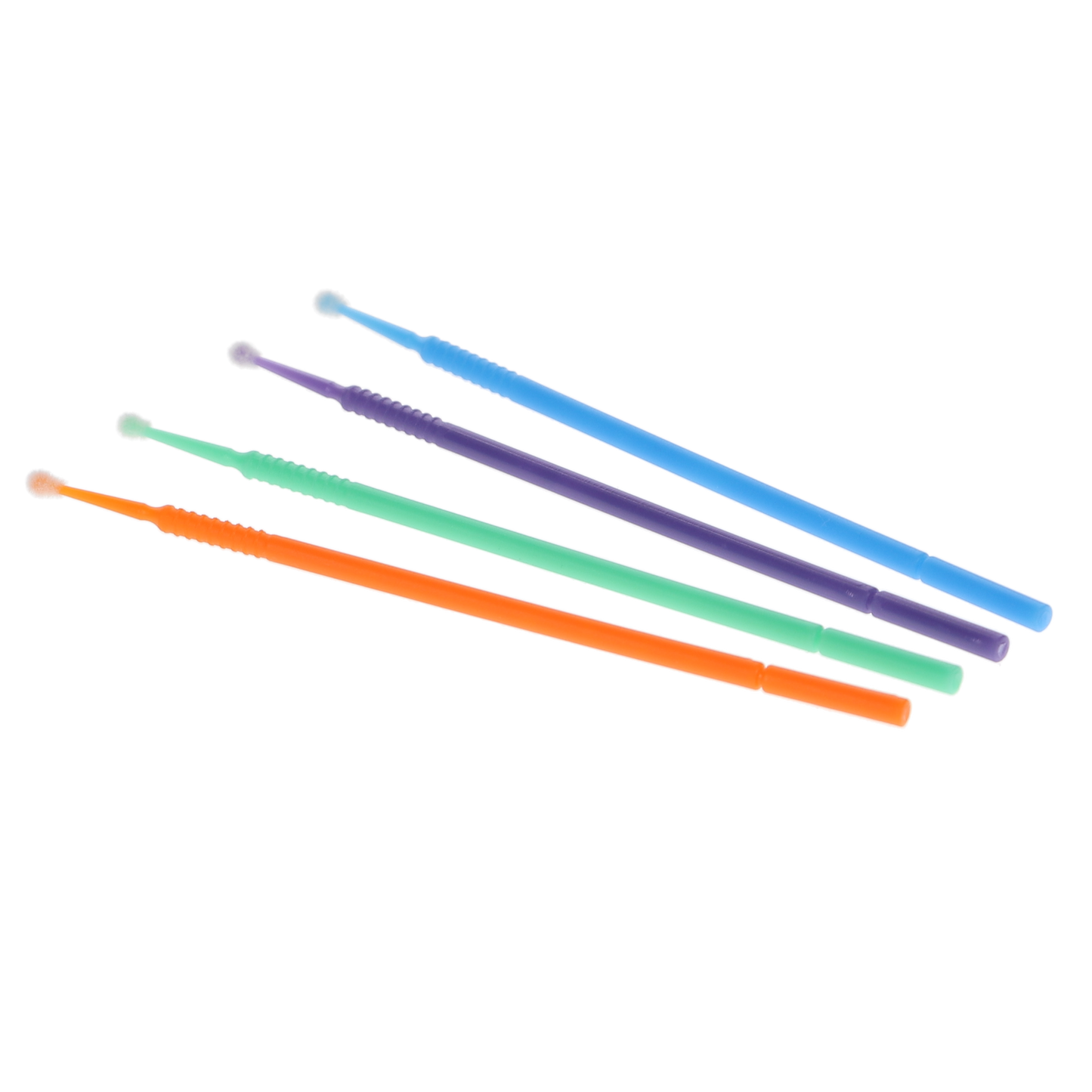 Micro-Brush Disposable Applicators, Regular, Assorted, Blue/Geen/Orange/Purple, 4 x 100/Pk