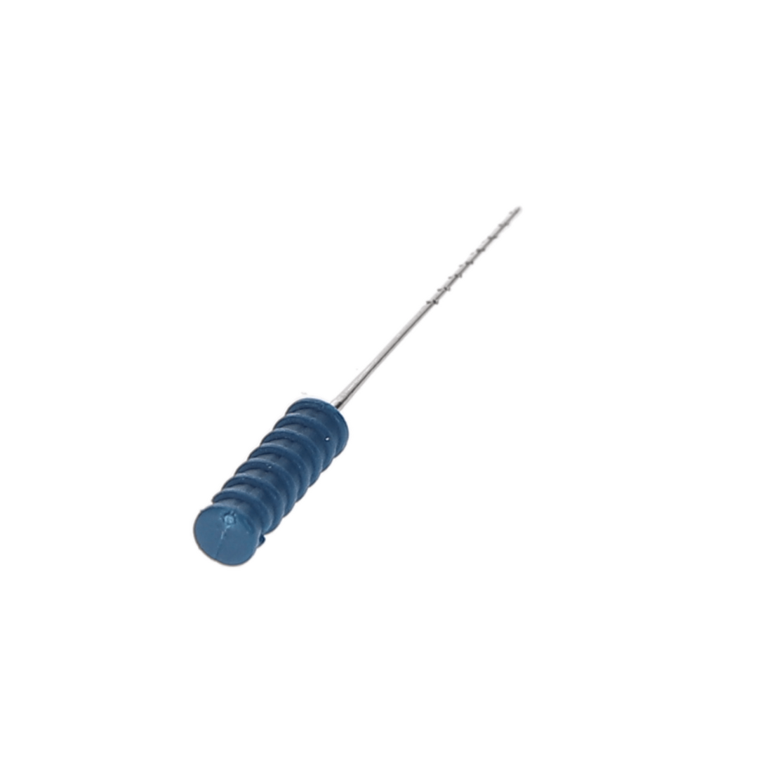 Barbed Broaches, 21 mm, # 4, Sterile, Fine, Blue, 10/Pk