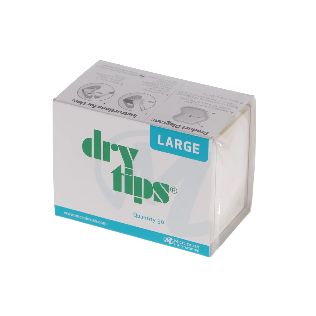 Dry Tips Cotton Roll Substitute, Adult, Large, 50/Pk