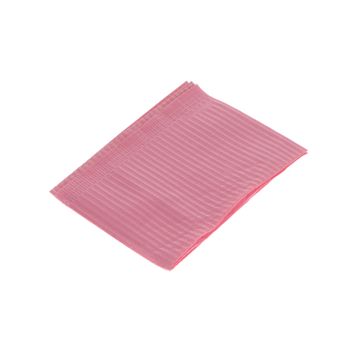 Disposable Bibs, 3+1 Ply, 13" x 18", Dusty Rose, 500/Pk