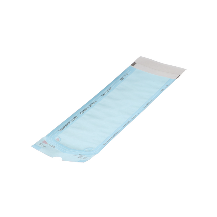 Sterilization Pouch, Class 4, Self-Sealing, Blue Film, 2.75" x 9" 200/Pack