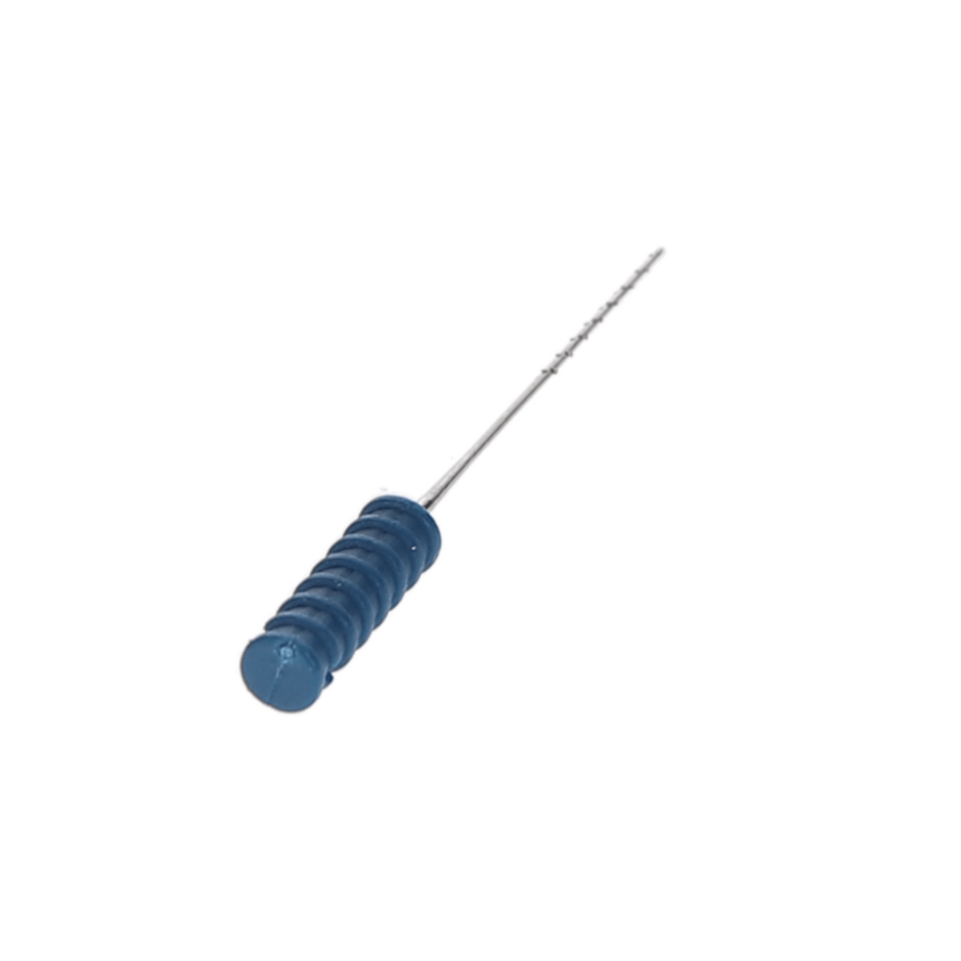 Barbed Broaches, 21 mm, # 4, Sterile, Fine, Blue, 10/Pk
