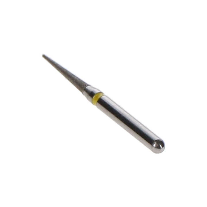 Diamond Bur, FG, Yellow Flame, Extra Fine, 5/Pk