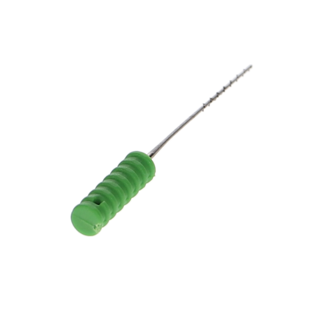 Barbed Broaches, 21 mm, # 5, Sterile, Medium, Green, 10/Pk