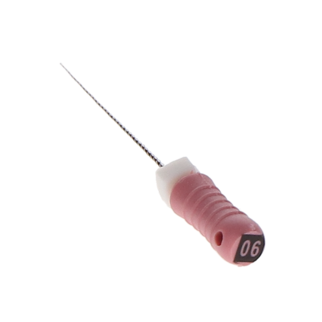 K-File, Stainless Steel, 21 mm, # 06, Pink, 6/Pk