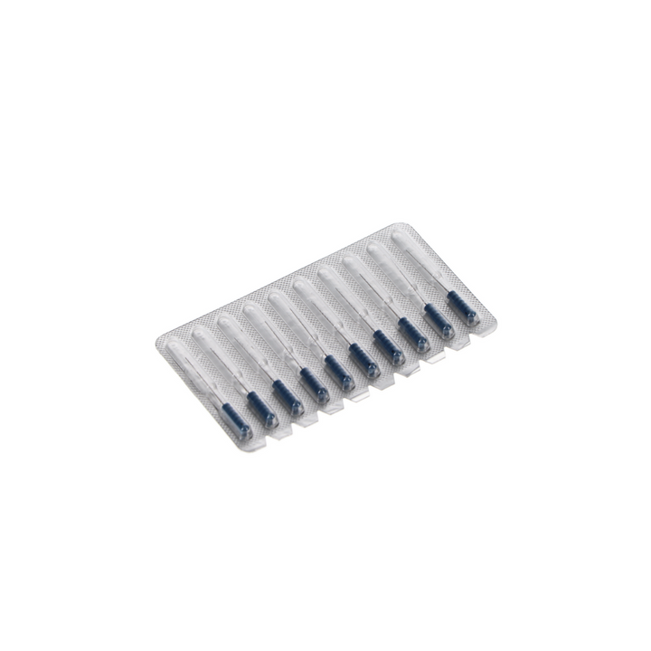 Barbed Broaches, 21 mm, # 4, Sterile, Fine, Blue, 10/Pk