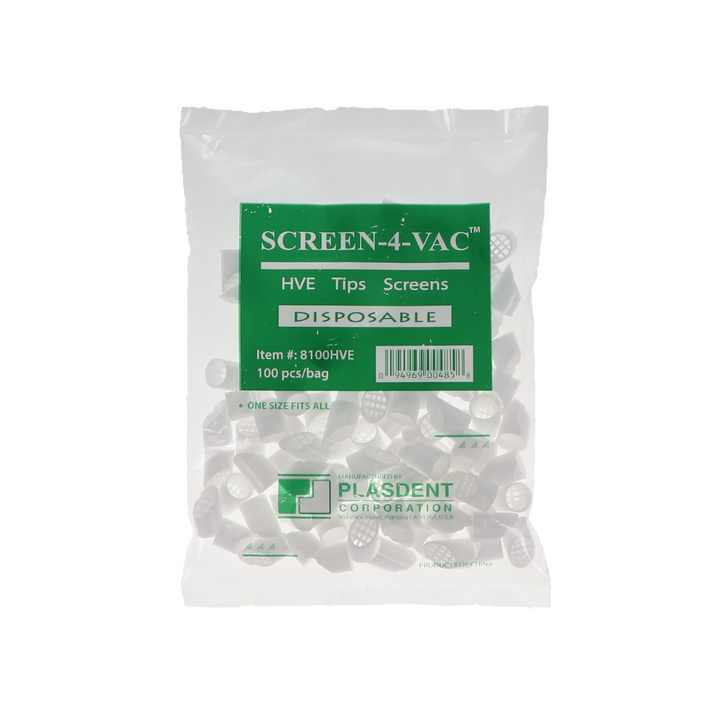 Hve Tips Screens Clear, 100Pcs/Bag