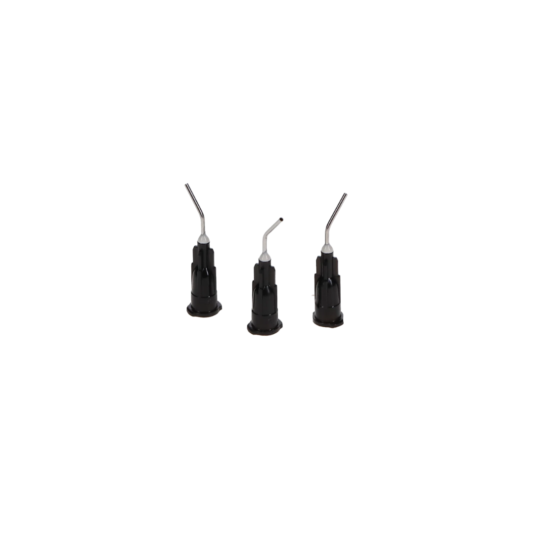 Pre-Bent Applicator Tips, 20 Ga, Black (Flowable), 100/Pk