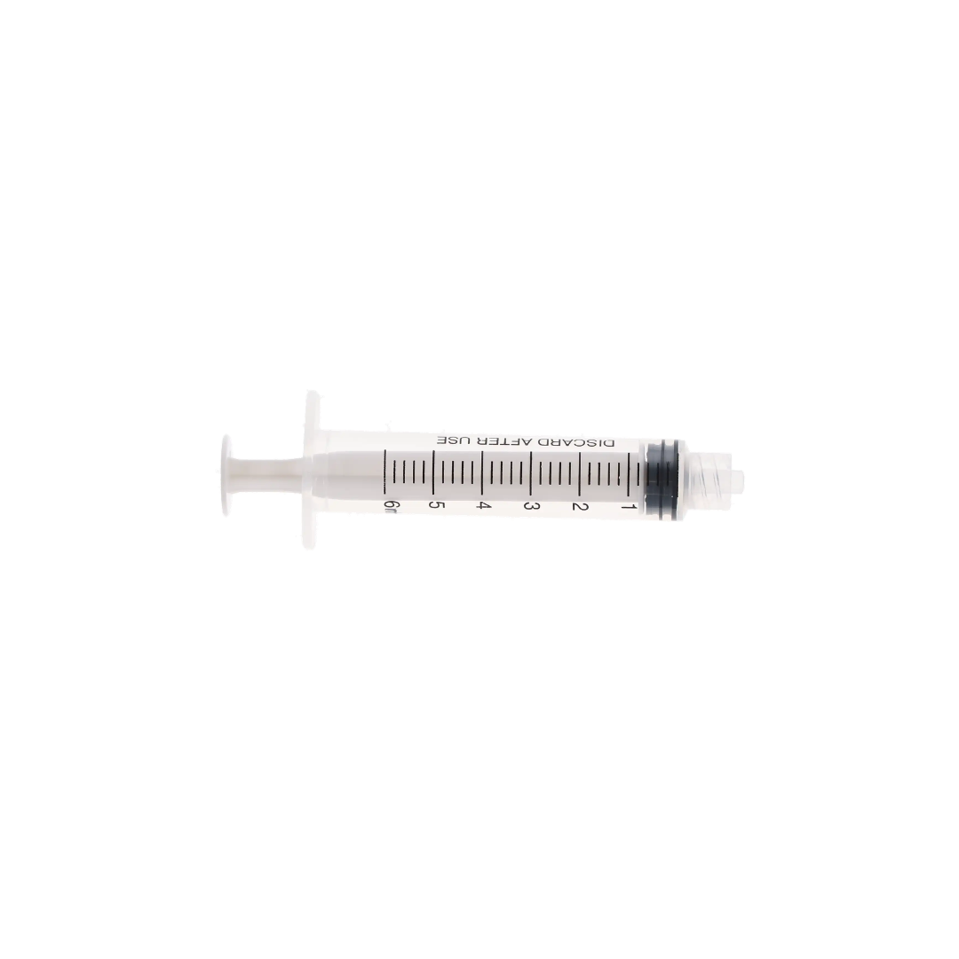 Disposable Luer Lock Syringes, Plastic, 6 cc, 100/Pk