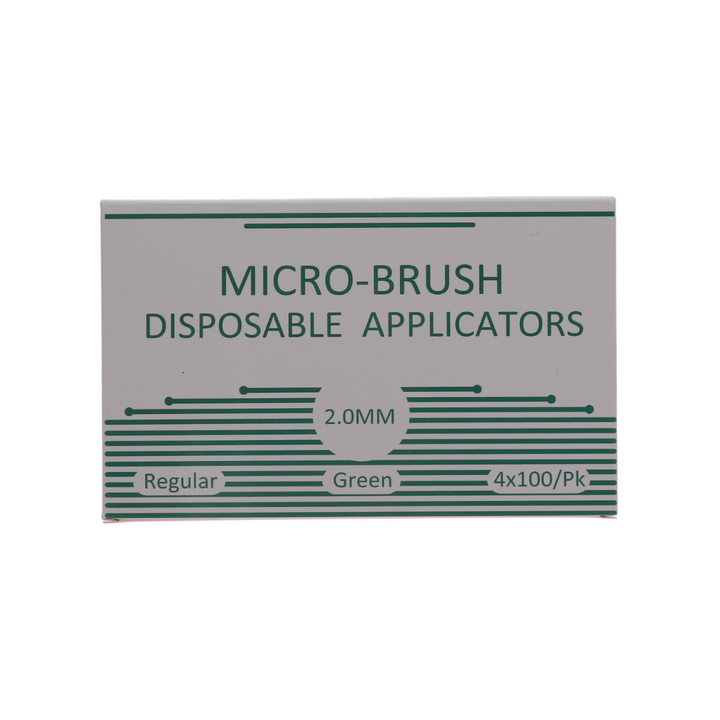 Micro-Brush Disposable Applicators, Regular, Green, 4 x 100/Pk