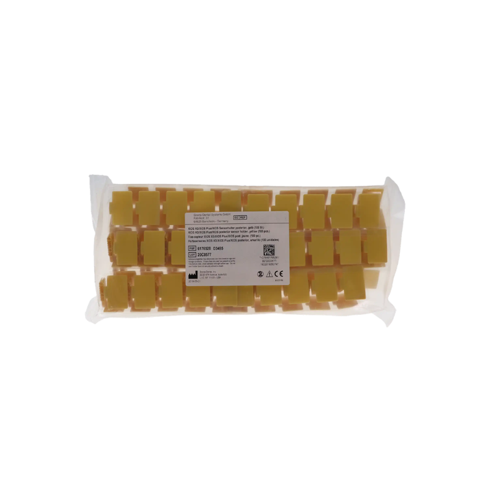 Xios XG Sensor Holder, Posterior Bite Blocks with Adhesive, Yellow, 100/Pk