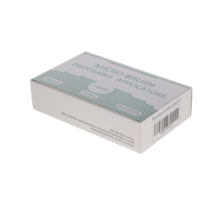 Micro-Brush Disposable Applicators, Regular, Green, 4 x 100/Pk