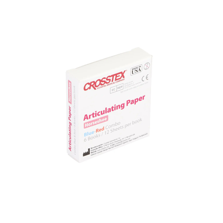 Articulating Paper, Horseshoe, 89 microns, Blue/Red Combo, 6/Box