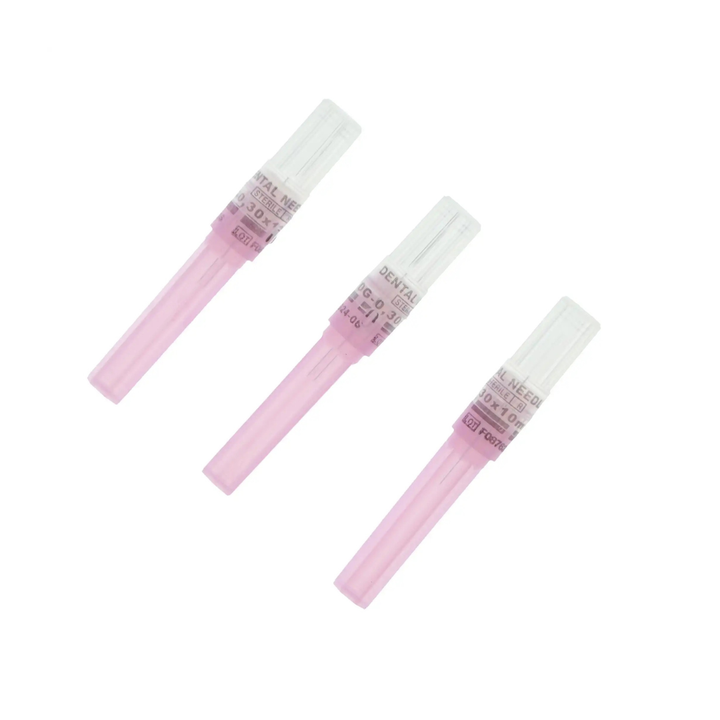 Septoject Dental Hypodermic Needles, Plastic Hub, Gauge 30, Extra Short, Purple, 100/Pk
