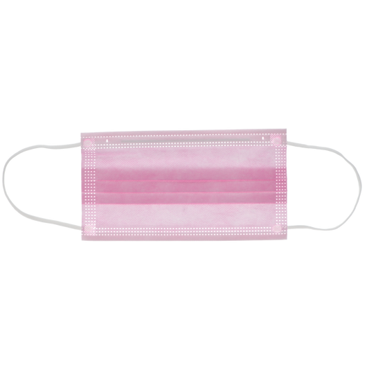 Earloop 3-PLY Masks 50/Bx ASTM Level 3 Pink